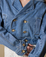 Chaqueta estilo cropped Esprit - Azul