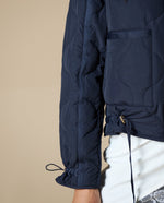Chaqueta acolchada con botones - Azul
