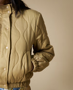 Chaqueta amplia cuello alto - Verde