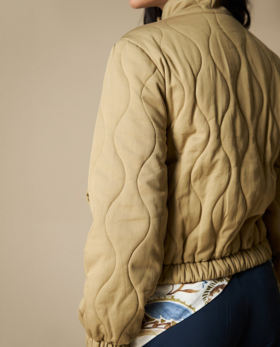 Chaqueta amplia cuello alto - Verde 34_623H211_VER180825_4