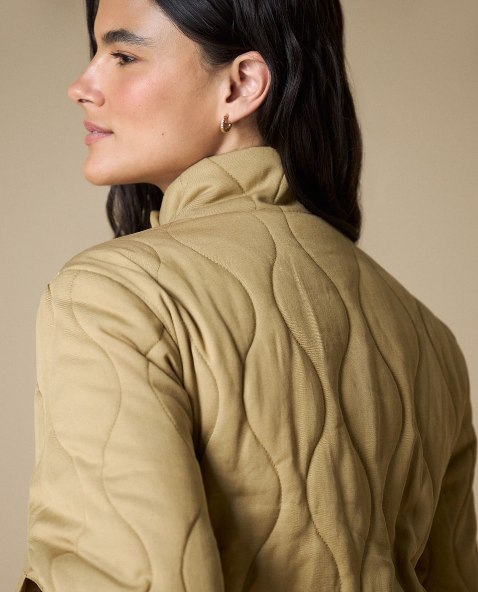 Chaqueta amplia cuello alto - Verde 34_623H211_VER180825_5