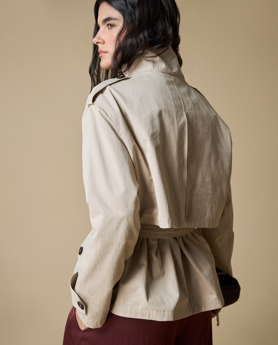 Chaqueta Cinturón Ajustable Beige - Beige 34_623H217_BEI151307_7