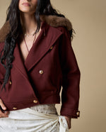 Chaqueta Cruzada Estilo Militar - Cafe 34_623H219_CAF191327_0