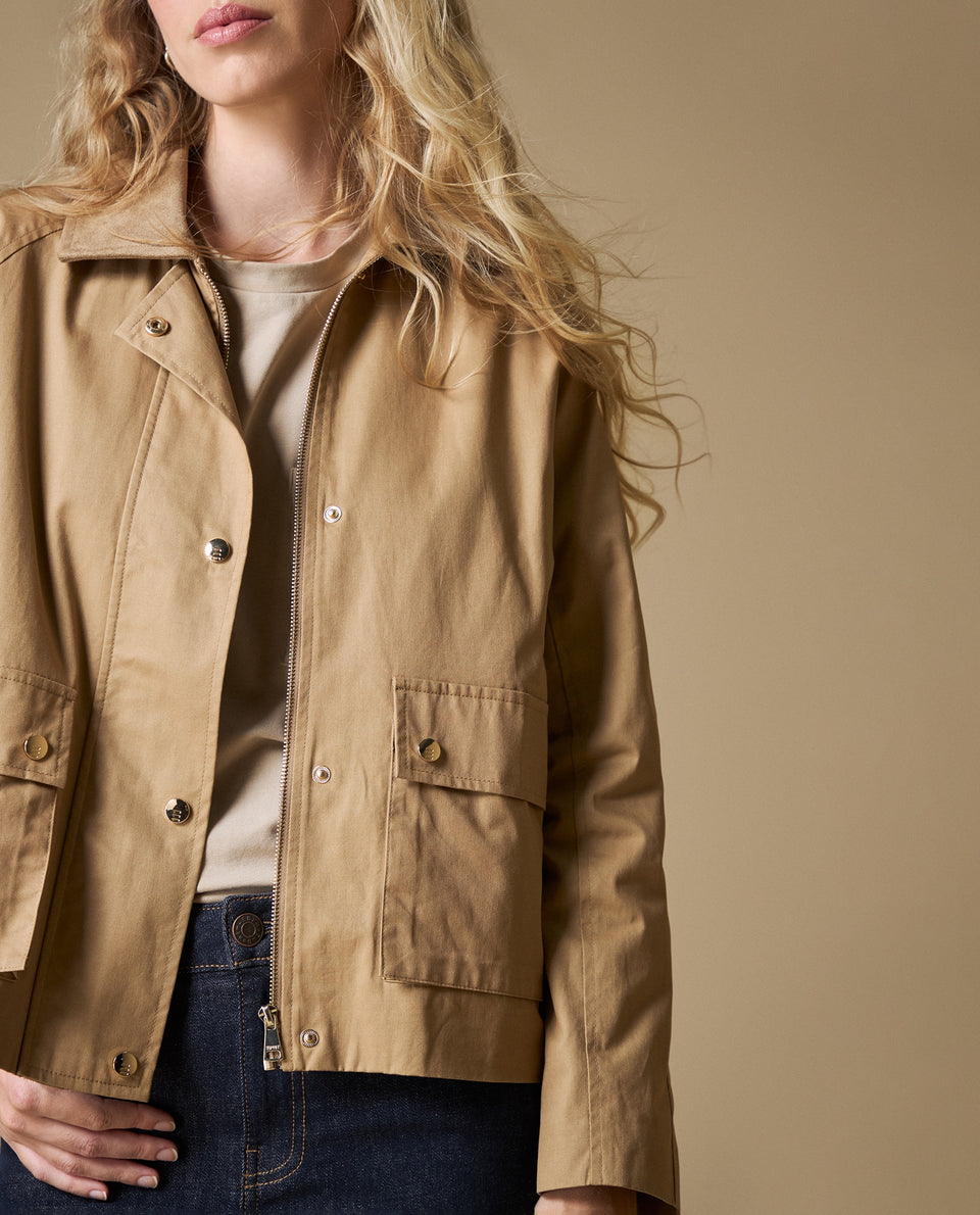 Chaqueta denim corte regular - Beige 34_623H223_BEI171022_4