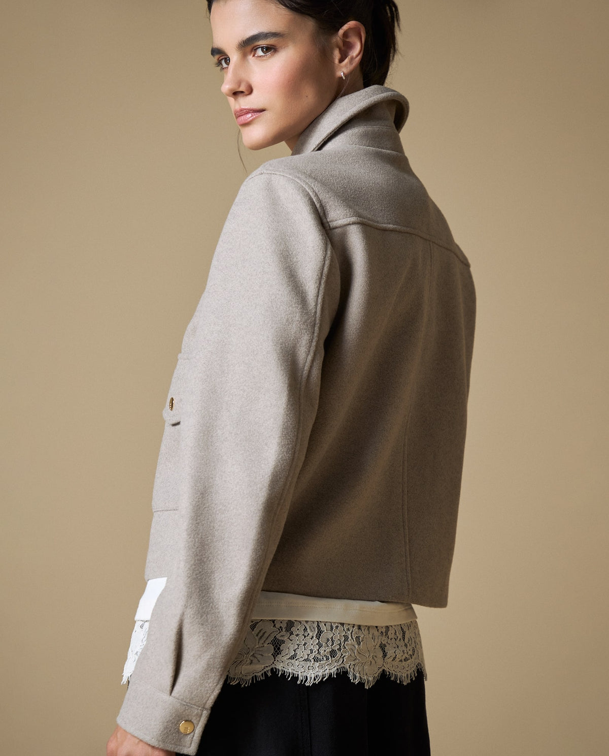Chaqueta corta regular manga larga - Gris 34_623H224_GRI181110_5