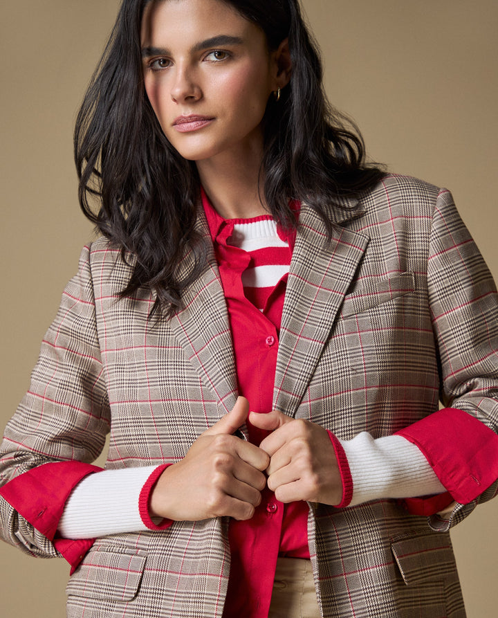 Blazer a cuadros clásico - Beige 34_623H231_BEI171022_0