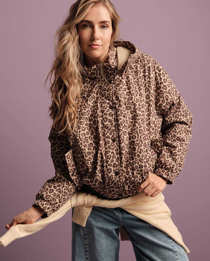 Chaqueta oversize animal print - Café 34_623H233_CAF161336_0