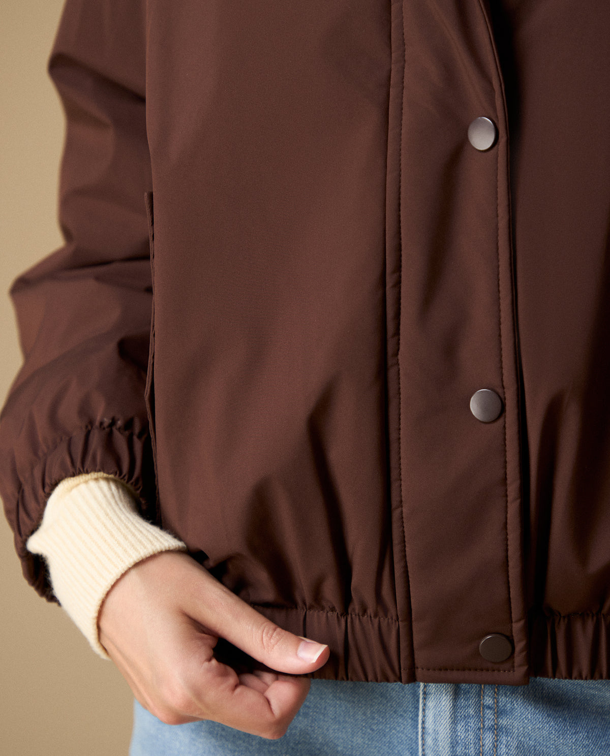 Chaqueta regular cuello alto - Cafe 34_623H234_CAF191118_4