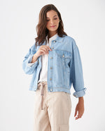 Chaqueta tipo trucker para mujer - Azul