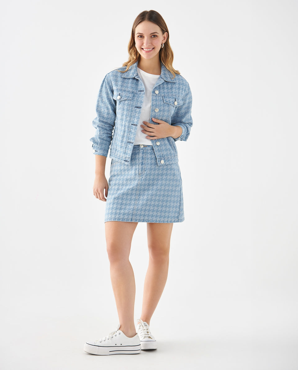 Chaqueta con diseño gallineto para mujer - Azul 34_629F024_AZU174027_7