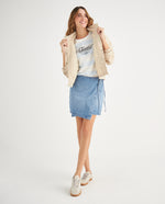 Chaqueta de cuello alto para mujer - Beige