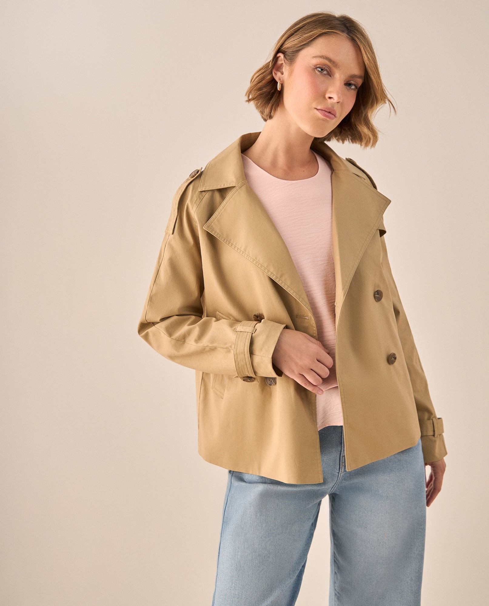 Trench Verde Olivo con Doble Botonadura - Verde 34_629G208_VER150522_0