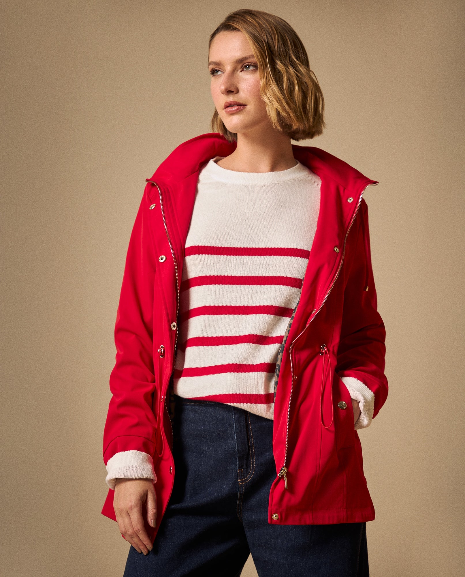 Chaqueta con Capucha y Forro Animal Print - Rojo 34_629G227_ROJ171654_0