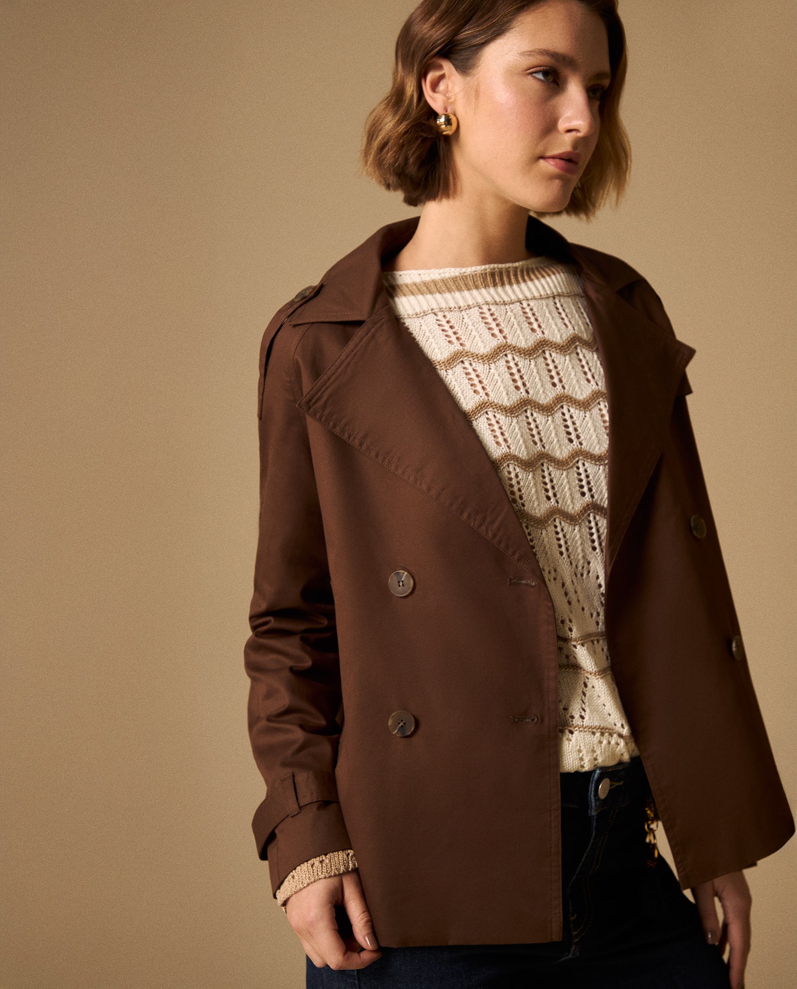Chaqueta Café Mocca Doble Botonadura - Café 34_629G232_CAF161334_3