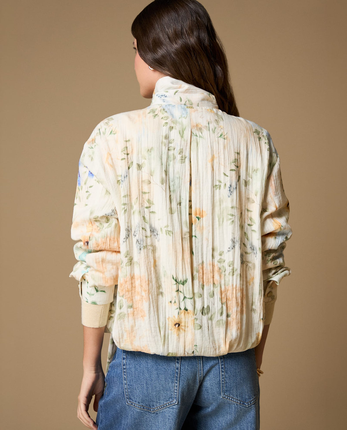 Chaqueta estampada floral manga larga - Crudo 34_629H001_CRU114201_5