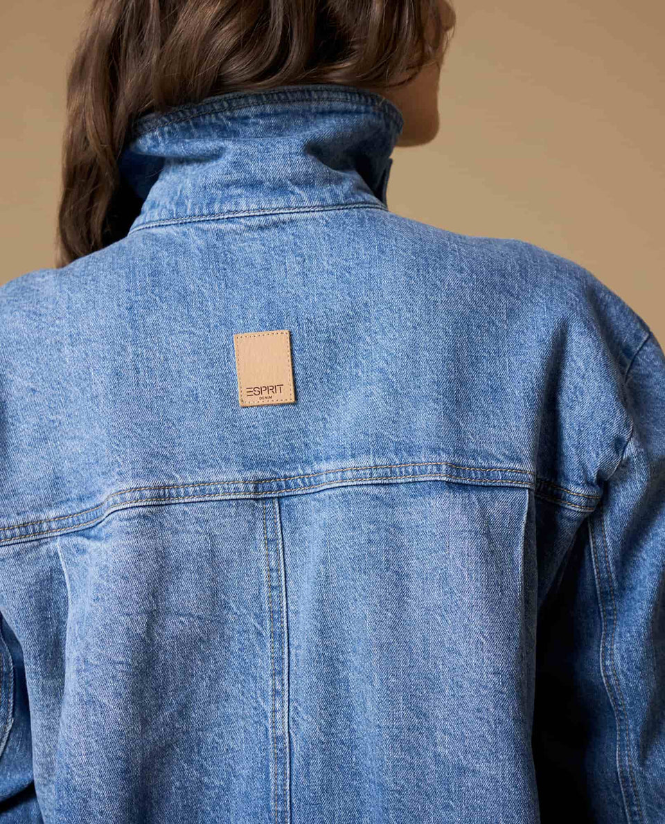 Chaqueta denim cuello alto mujer - Azul 34_629H005_AZU174027_7