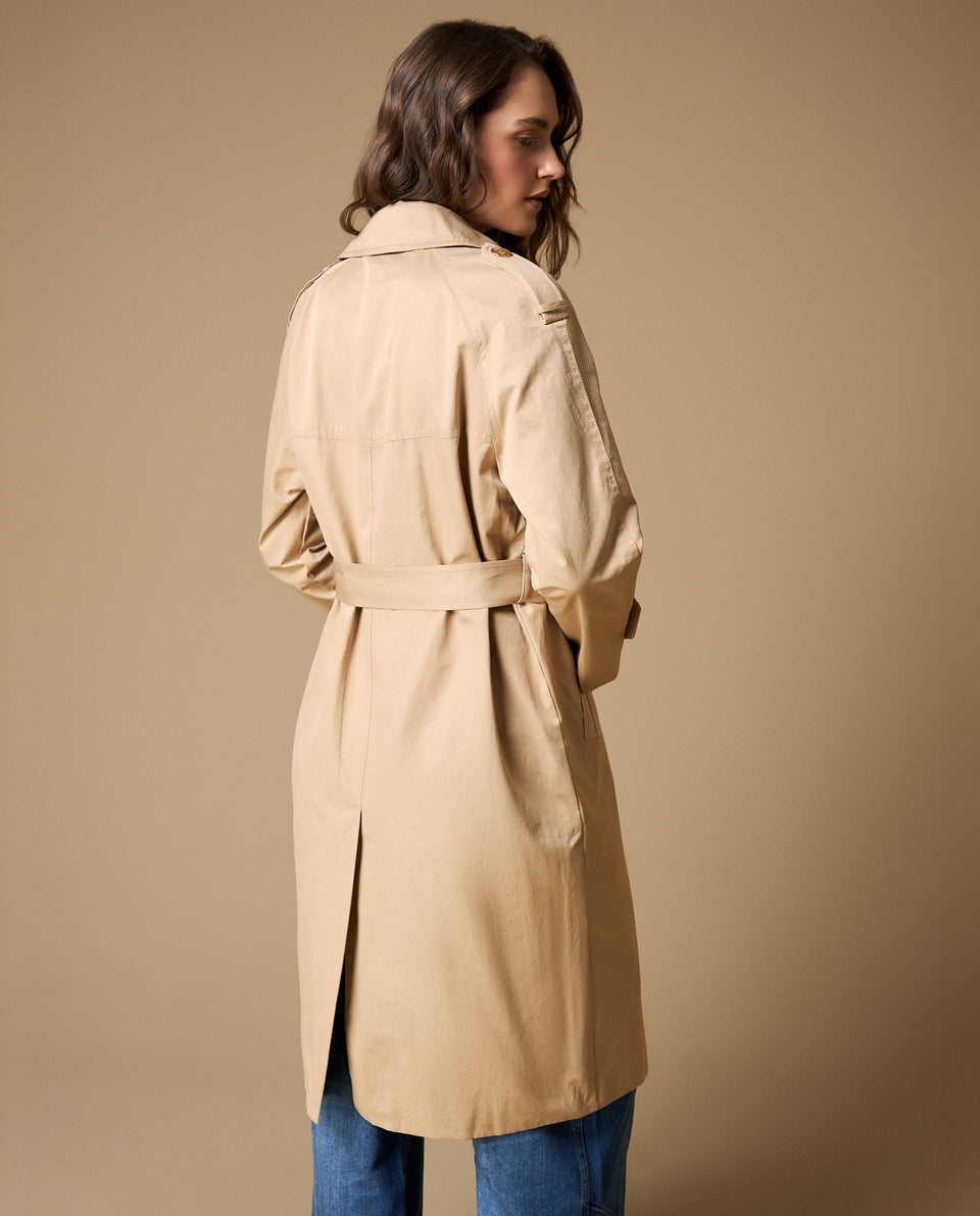 Abrigo largo cuello alto botones - Beige 34_629H200_BEI161010_5