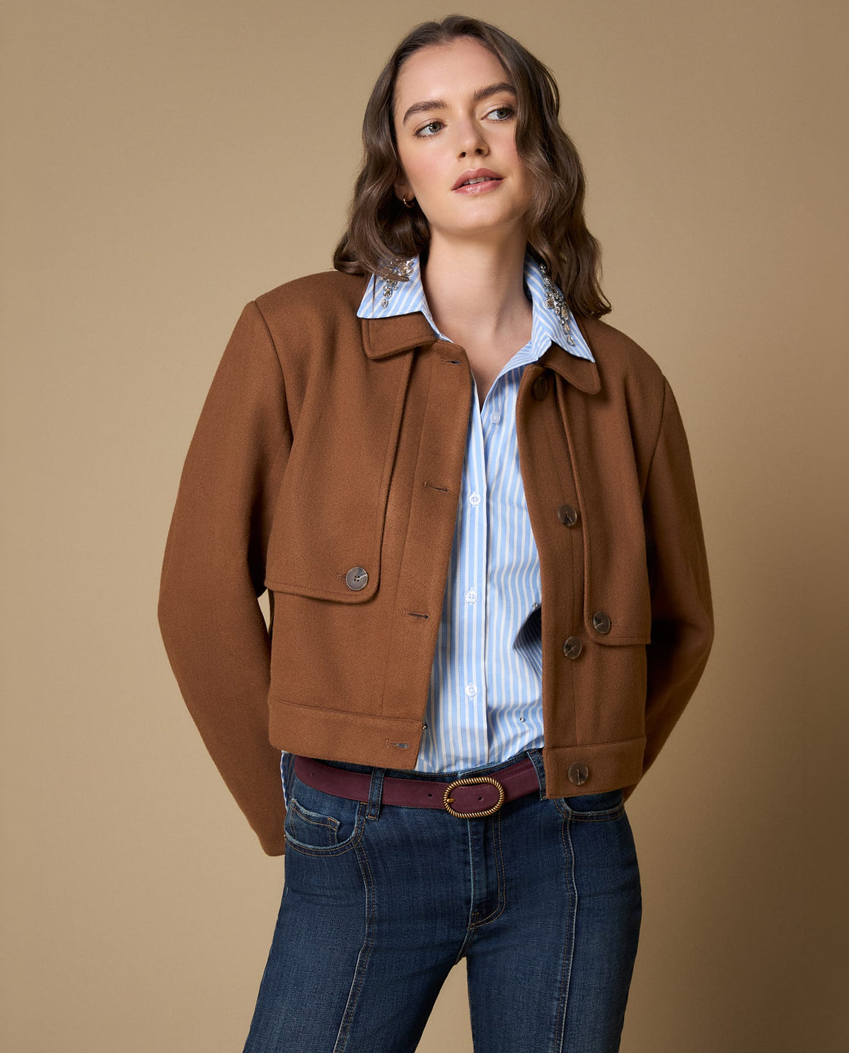 Chaqueta corta cuello alto negra - Cocoa 34_629H211_COC181020_0