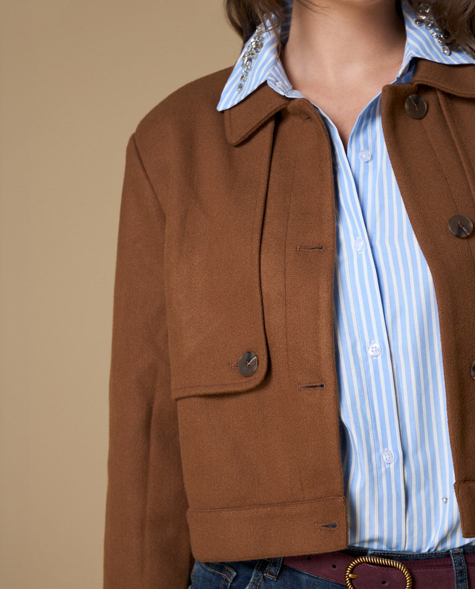 Chaqueta corta cuello alto negra - Cocoa 34_629H211_COC181020_6