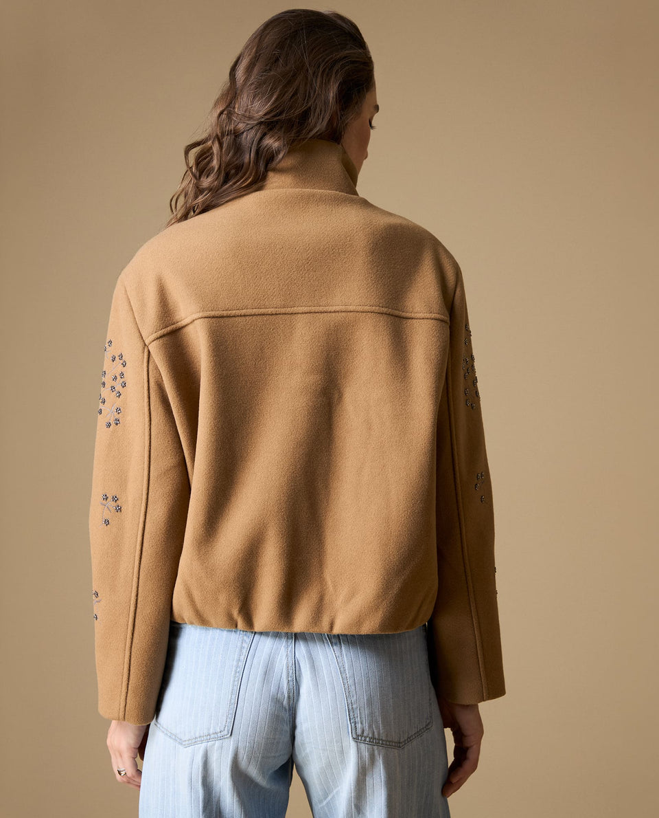 Chaqueta recta bordada manga larga - Cocoa 34_629H212_COC181020_5