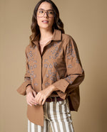 Sobrecamisa bordada manga larga - Cocoa 34_629H219_COC181020_0