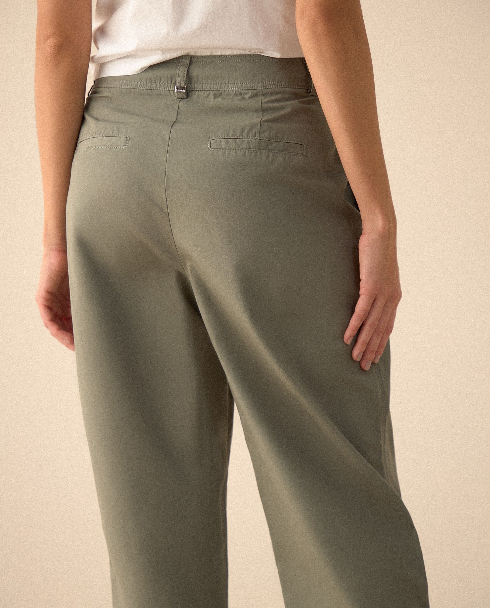 Pantalón clásico con bolsillos de ribete para mujer - Verde 34_631G002_VER185806_5