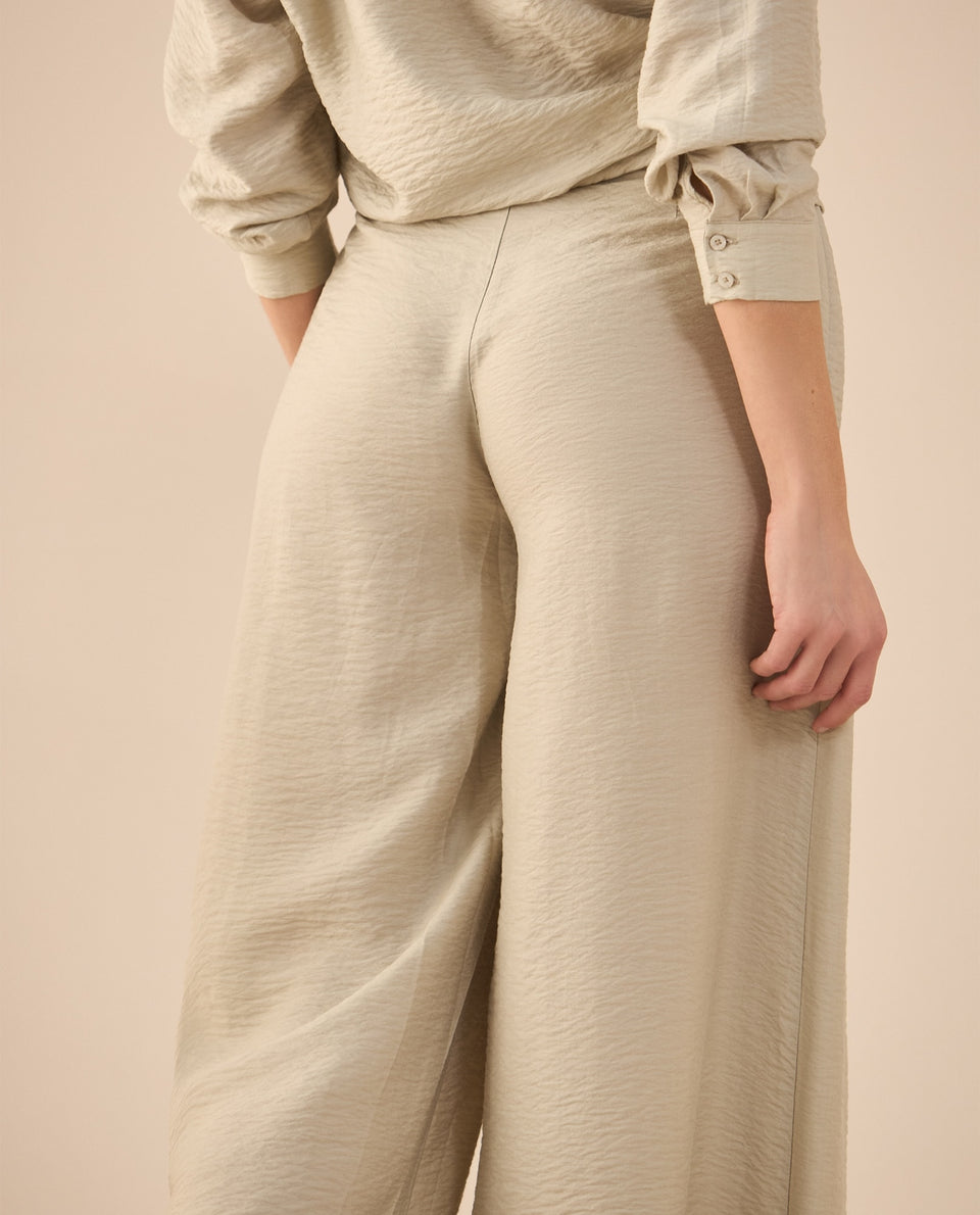 Pantalón de diseño cruzado para mujer - Beige 34_631G005_BEI156307_7