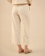 Pantalón con elástico en pretina para mujer - Blanco
