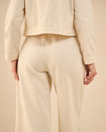 Pantalón con elástico en pretina para mujer - Blanco