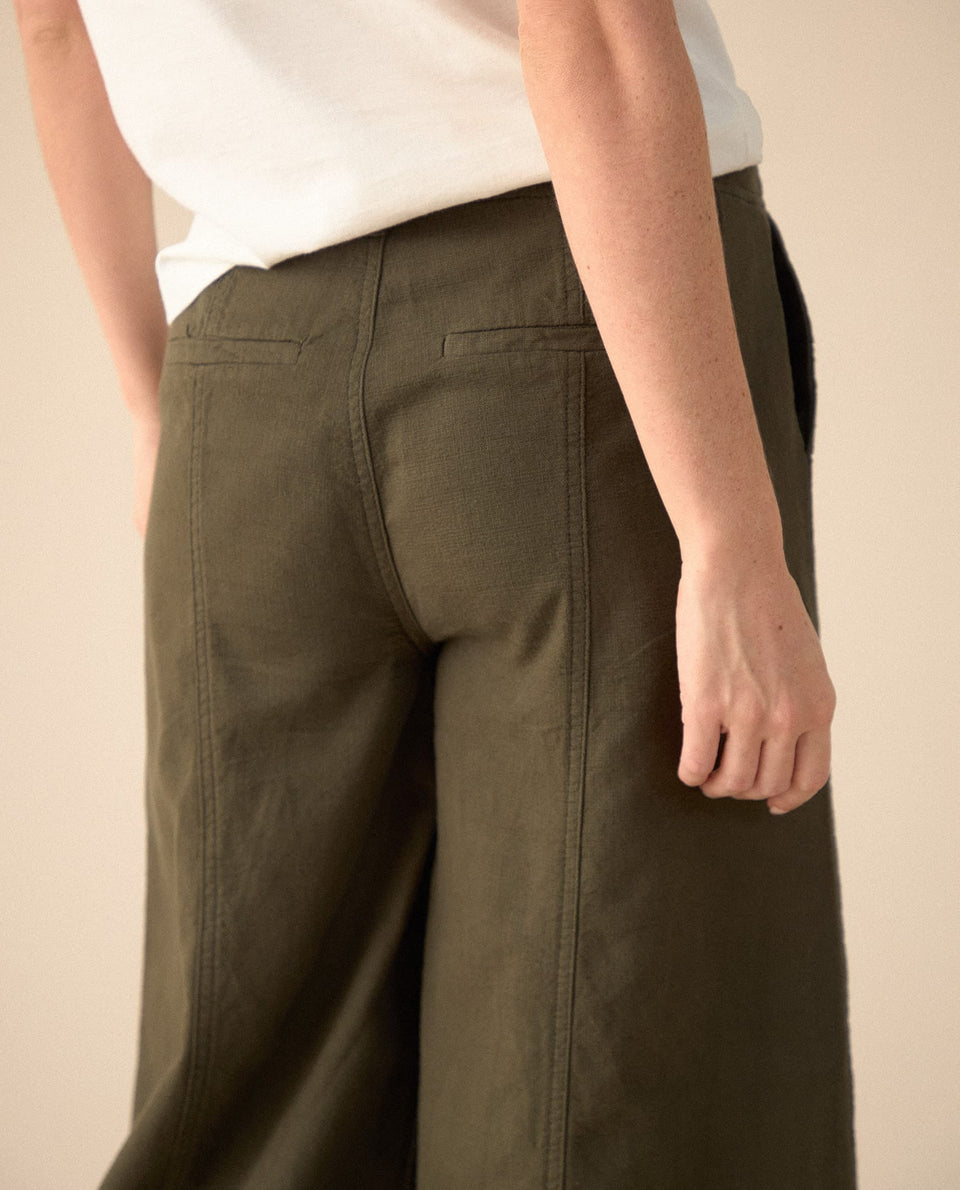 Pantalón Wide Leg fit para mujer - Verde 34_631G009_VER190403_4