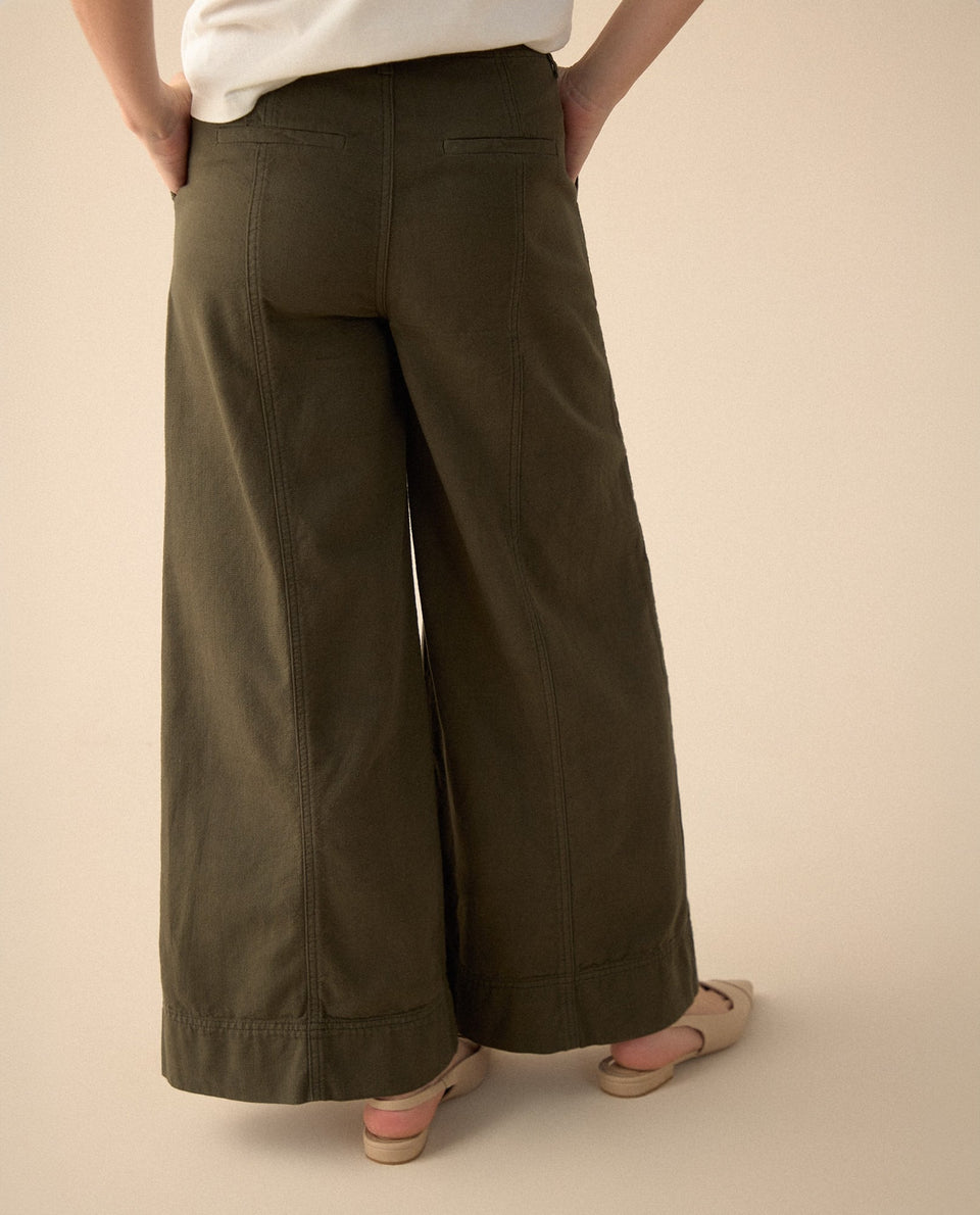 Pantalón Wide Leg fit para mujer - Verde 34_631G009_VER190403_5