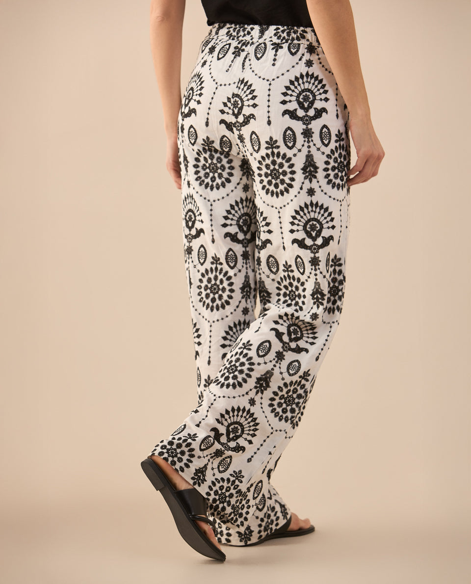 Pantalón con detalles desagujados para mujer - Crudo 34_631G011_CRU125202_4