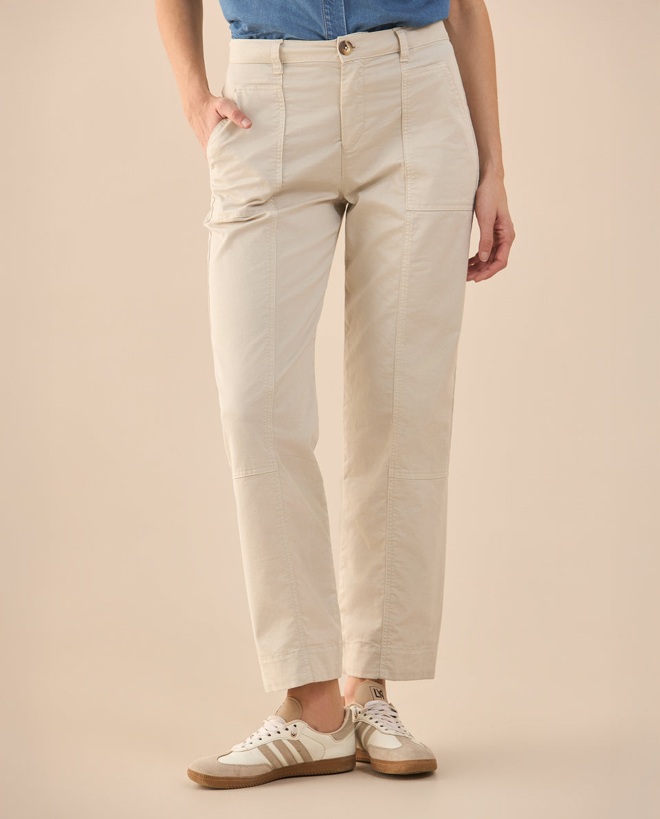Pantalón con cordón ajustable para mujer - Crudo 34_631G015_CRU110602_3
