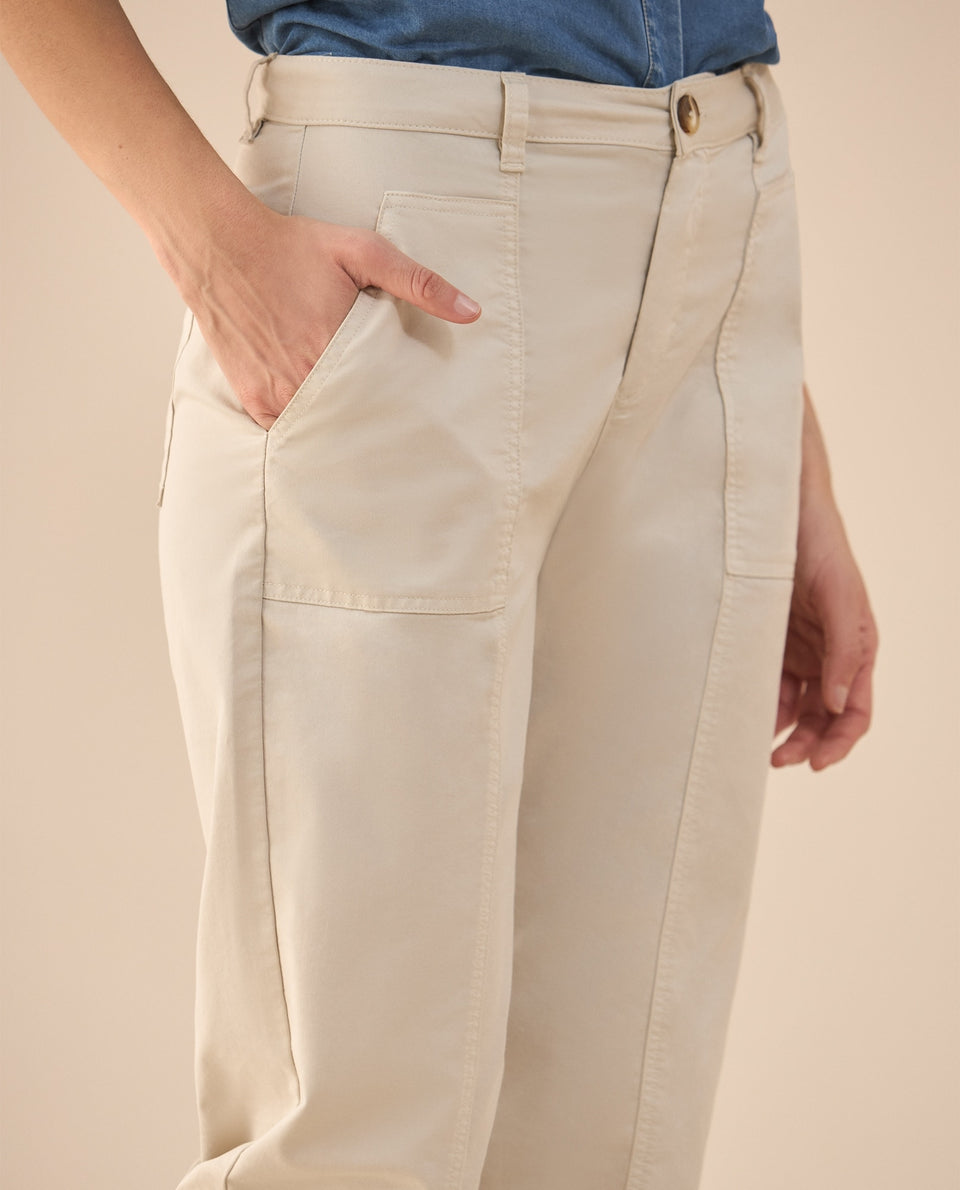 Pantalón con cordón ajustable para mujer - Crudo 34_631G015_CRU110602_5