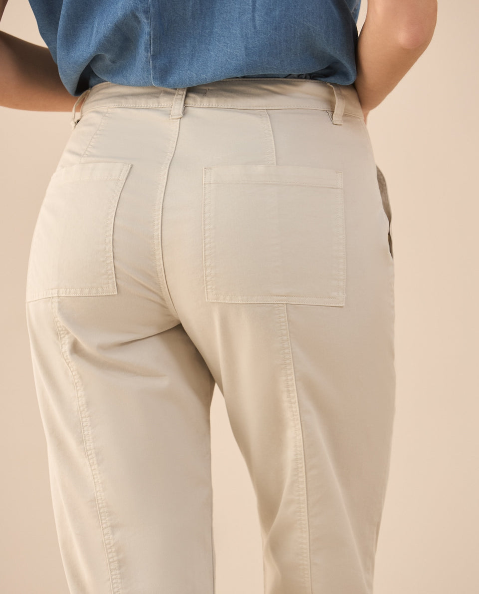 Pantalón con cordón ajustable para mujer - Crudo 34_631G015_CRU110602_7