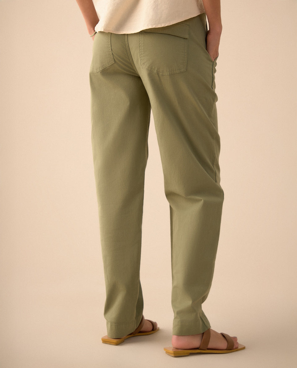 Pantalón con bolsillos de tapa para mujer - Verde 34_631G016_VER170115_4