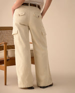Pantalón tipo cargo para mujer - Crudo