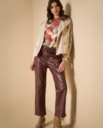 Pantalón jogger tobillero con cordón ajustable - Morado