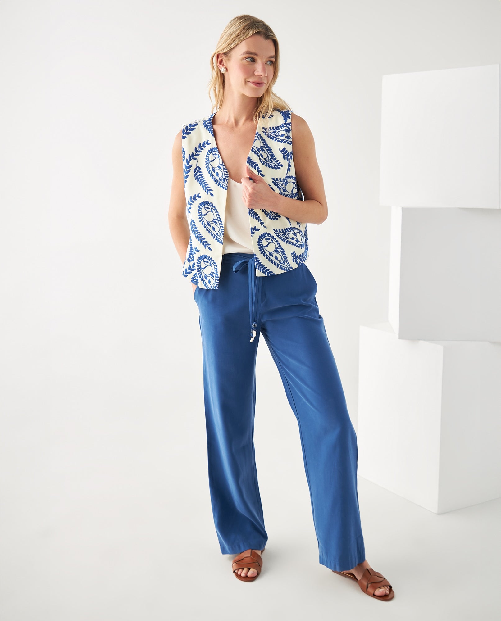Pantalón bota recta para mujer - Azul 34_632F000_AZU164712_0