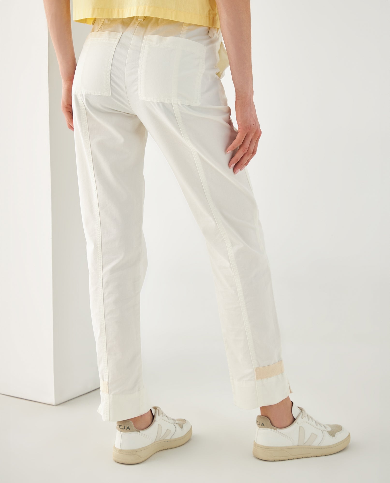 Pantalón con cortes en frente para mujer - Crudo 34_632F001_CRU110602_4