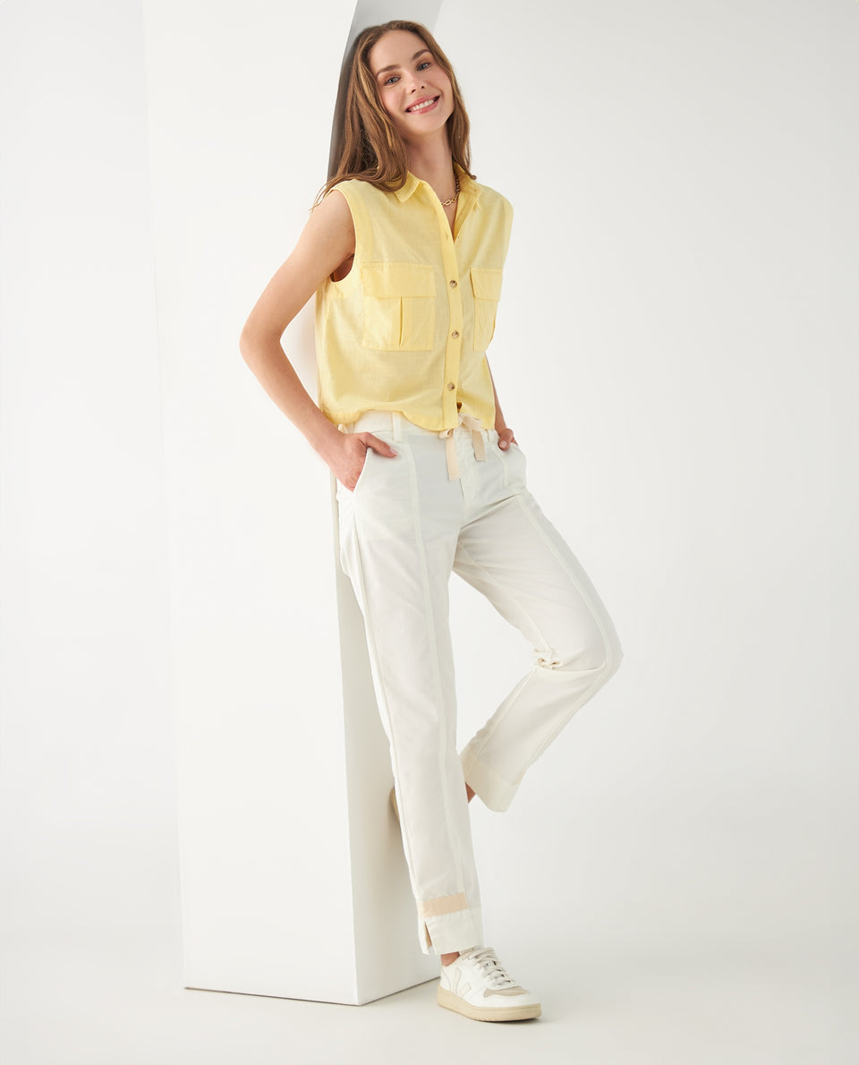 Pantalón con cortes en frente para mujer - Crudo 34_632F001_CRU110602_6