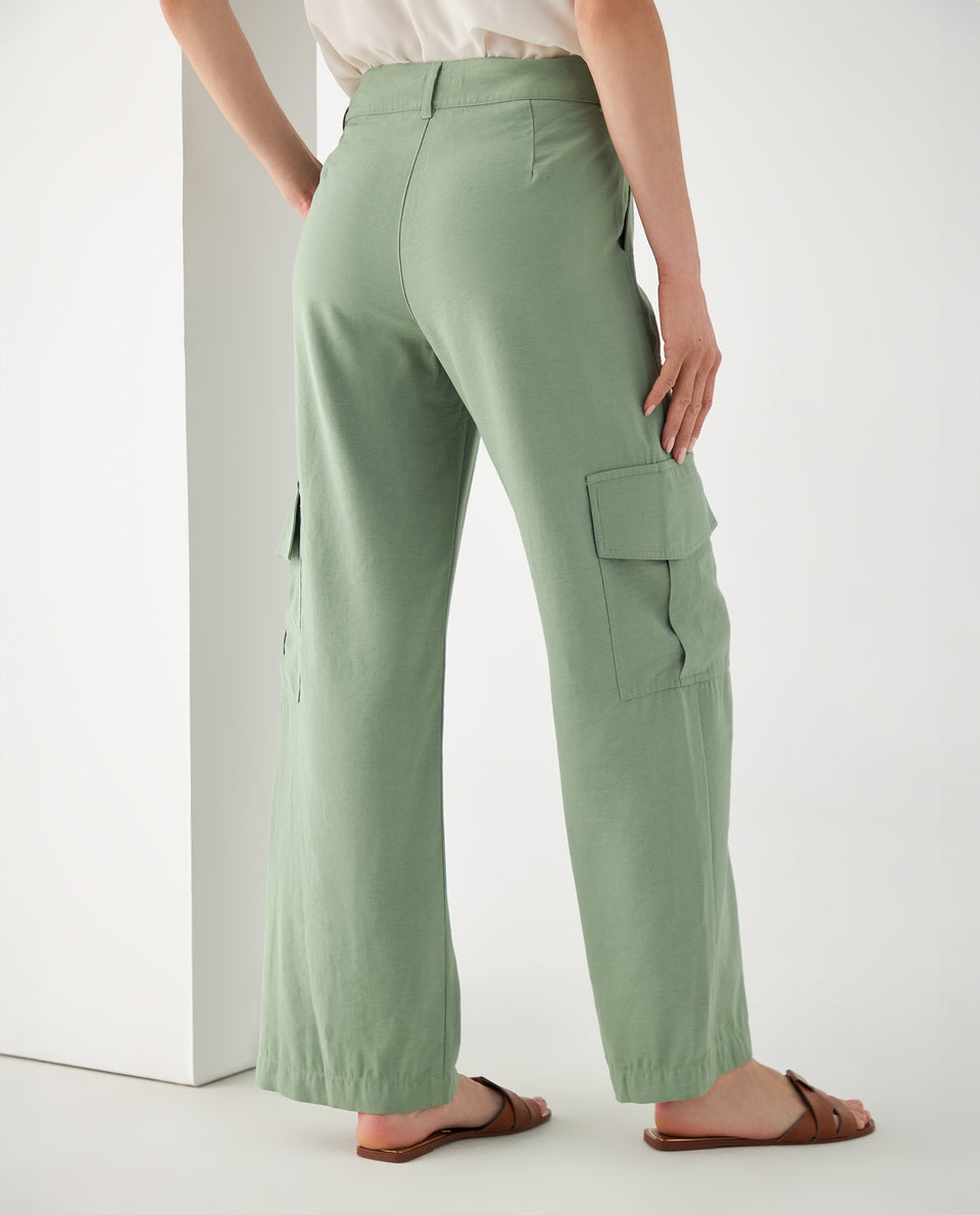 Pantalón bota recta para mujer - Verde