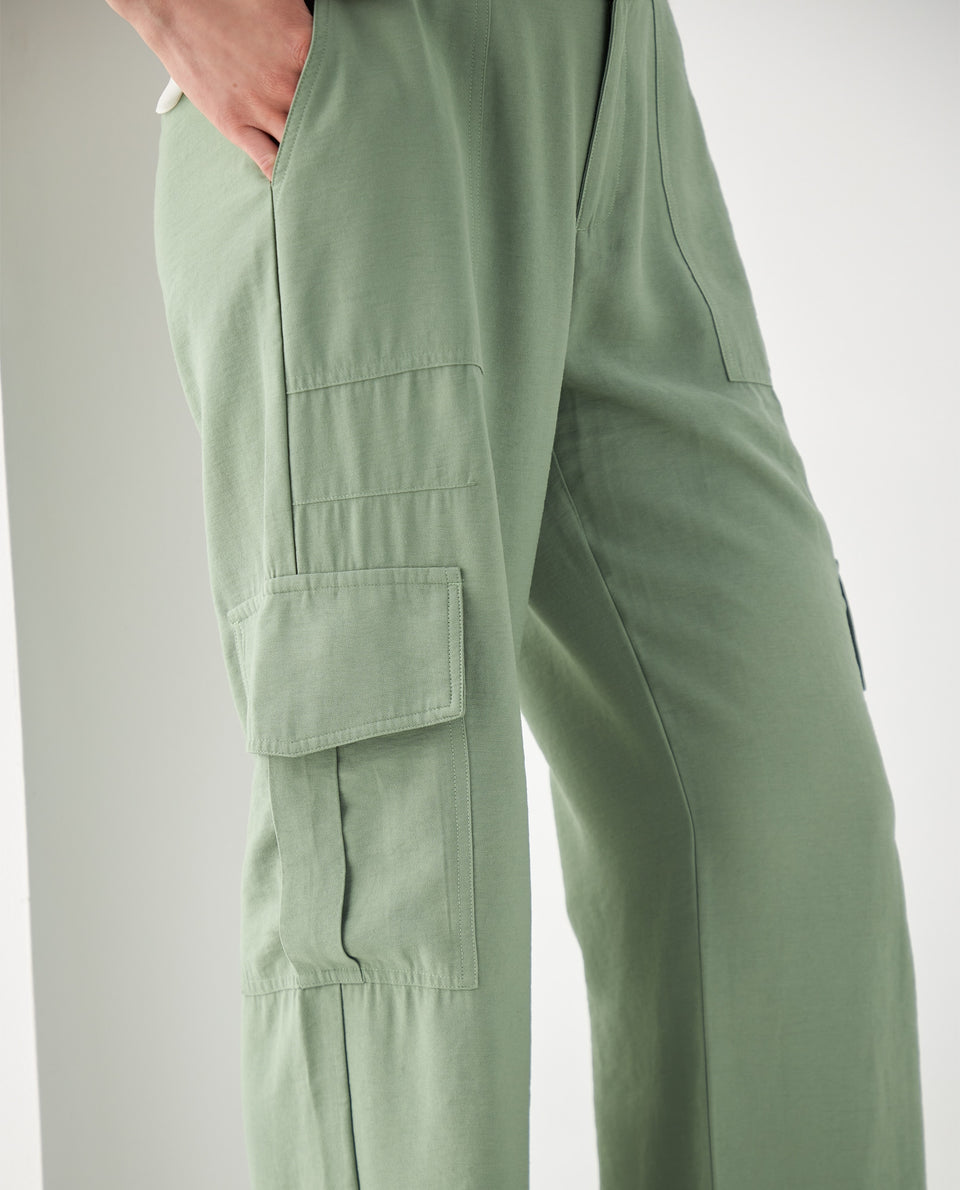 Pantalón bota recta para mujer - Verde