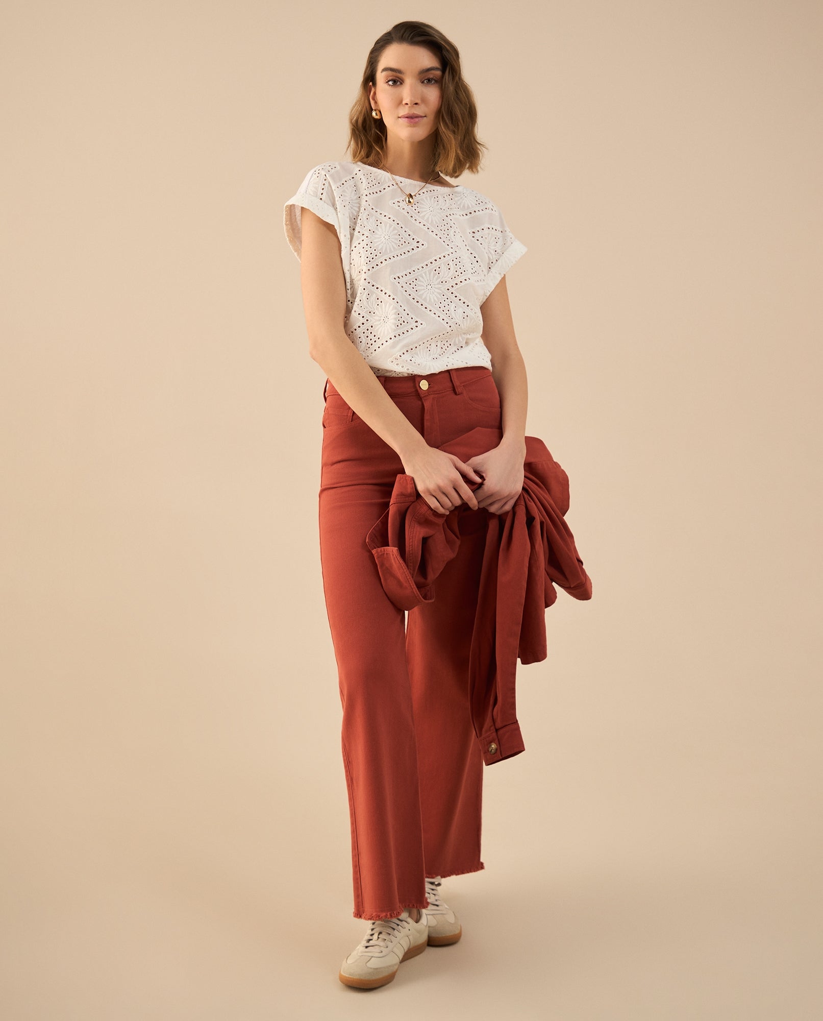 Pantalón cinco bolsillos para mujer - Rojo 34_632G002_ROJ181444_0