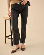 Pantalón tipo cuero para mujer - Negro