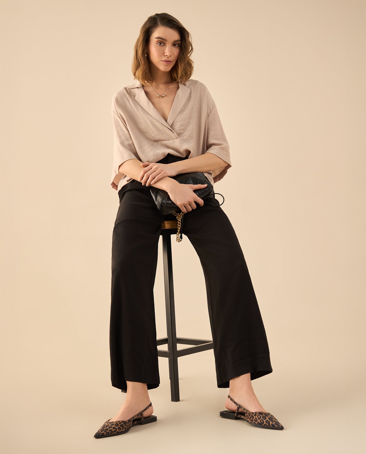 Pantalón de tono ultra oscuro para mujer - Negro