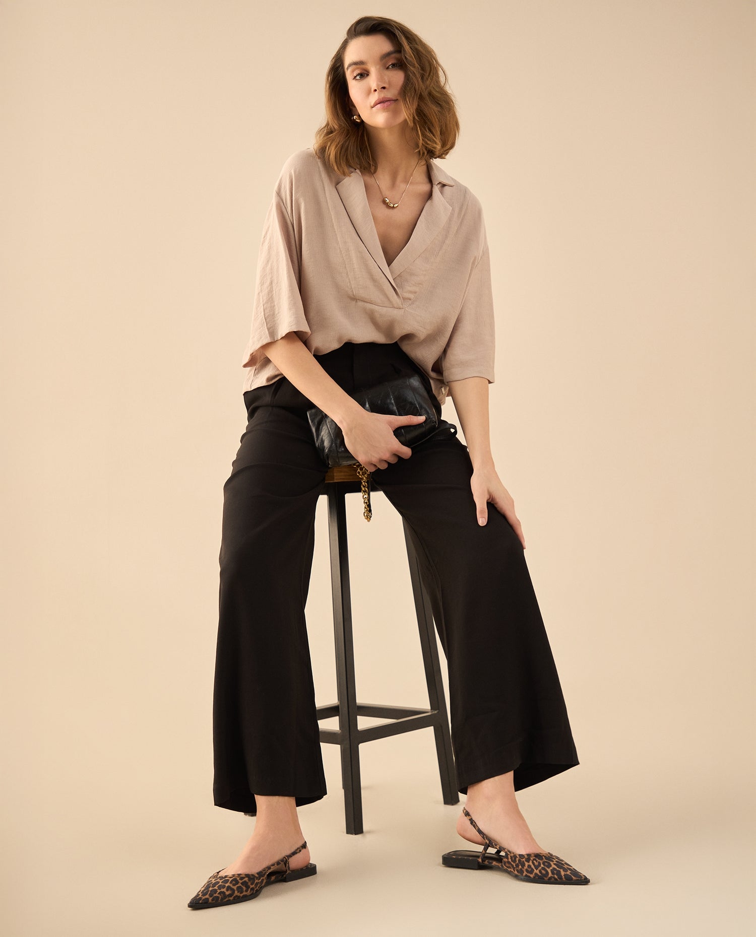 Pantalón de tono ultra oscuro para mujer - Negro