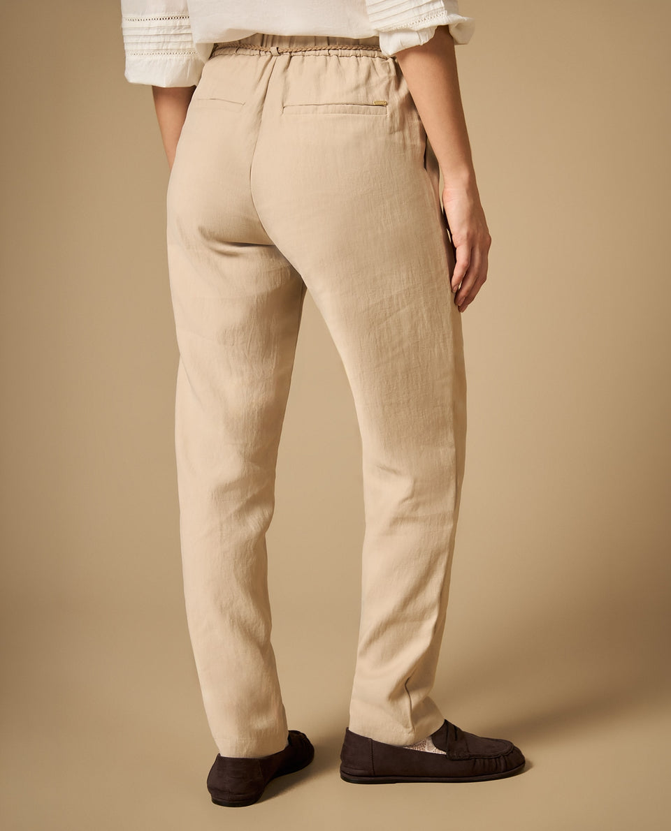 Pantalón jogger tobillero con cordón ajustable - Crudo 34_632H003_CRU151305_5