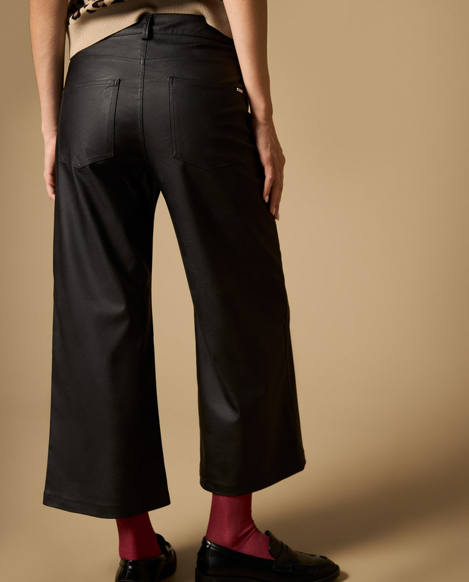 Pantalón jogger tobillero con acabado brillante - Negro 34_632H014_NEG190303_4