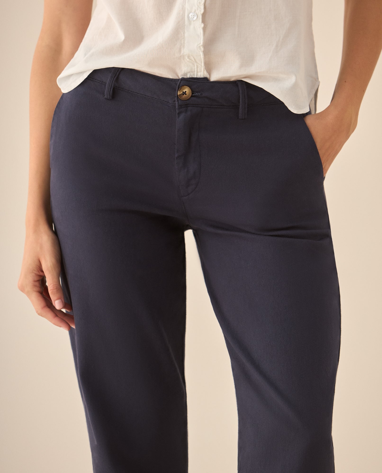 Pantalón clásico y bota con guardapolvo para mujer  - Azul 34_633G001_AZU193920_4